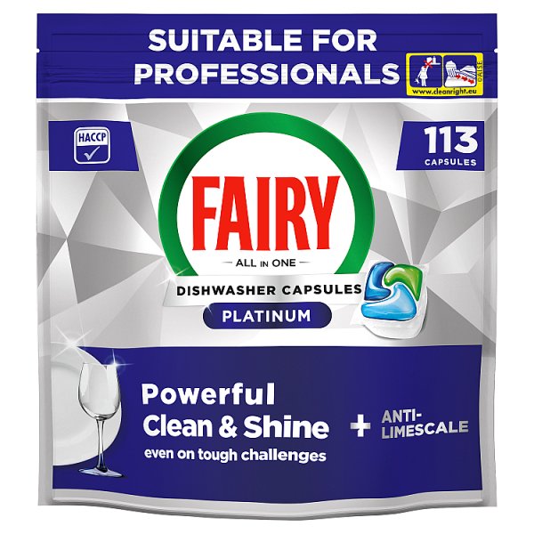 Fairy Platinum All-in-One Dishwasher Capsules - 113 Capsules