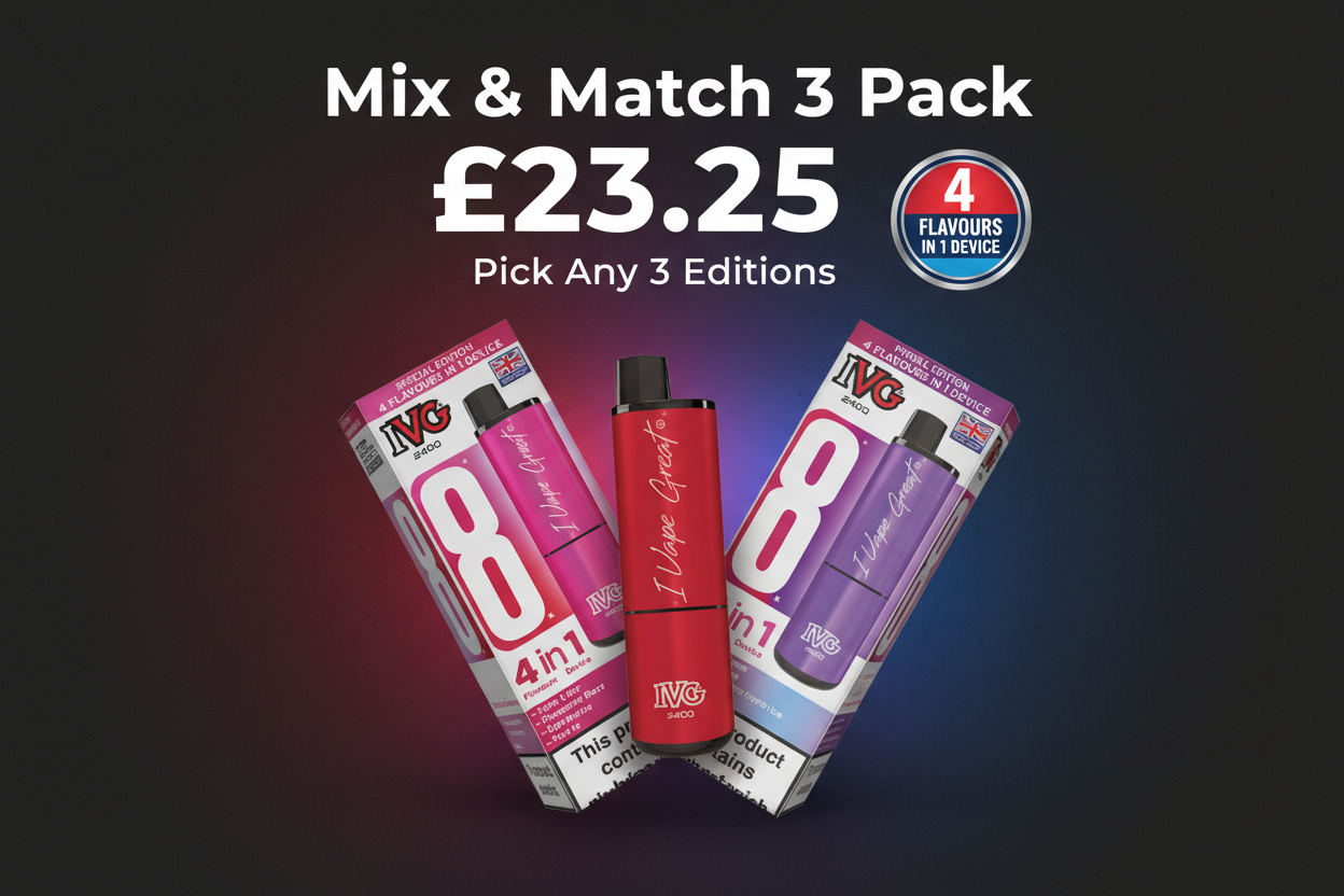 IVG 2400 Mix & Match 3 Pack - Pick Any 3 Editions for £23.25