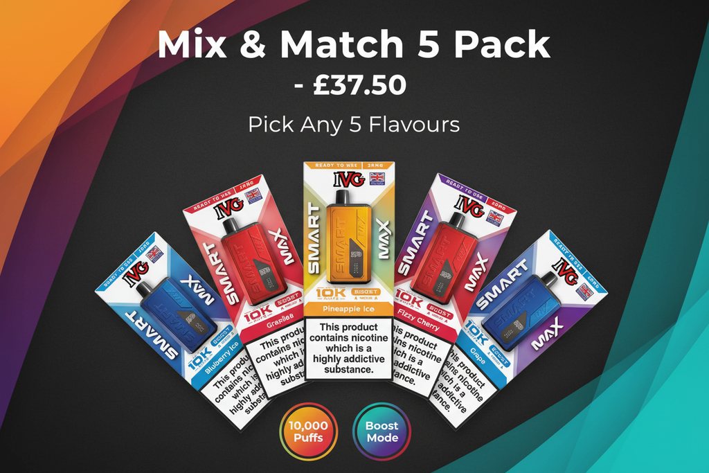 IVG Smart Max 10K Mix & Match 5 Pack - Pick Any 5 Flavours for £37.50